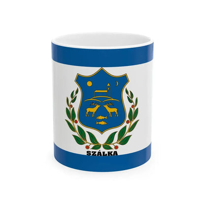Flag of Szalka (Hungary) White Coffee Mug 11oz - Go Mug Yourself