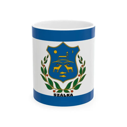 Flag of Szalka (Hungary) White Coffee Mug 11oz - Go Mug Yourself