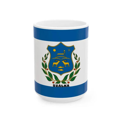 Flag of Szalka (Hungary) White Coffee Mug 15oz - Go Mug Yourself