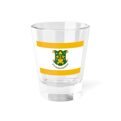 Flag of Szalkszentmarton (Hungary) Shot Glass 1.5oz 1.5oz - Go Mug Yourself