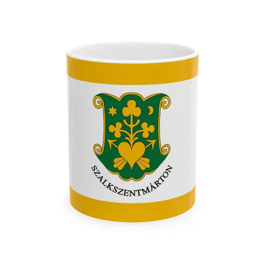 Flag of Szalkszentmarton (Hungary) White Coffee Mug 11oz - Go Mug Yourself