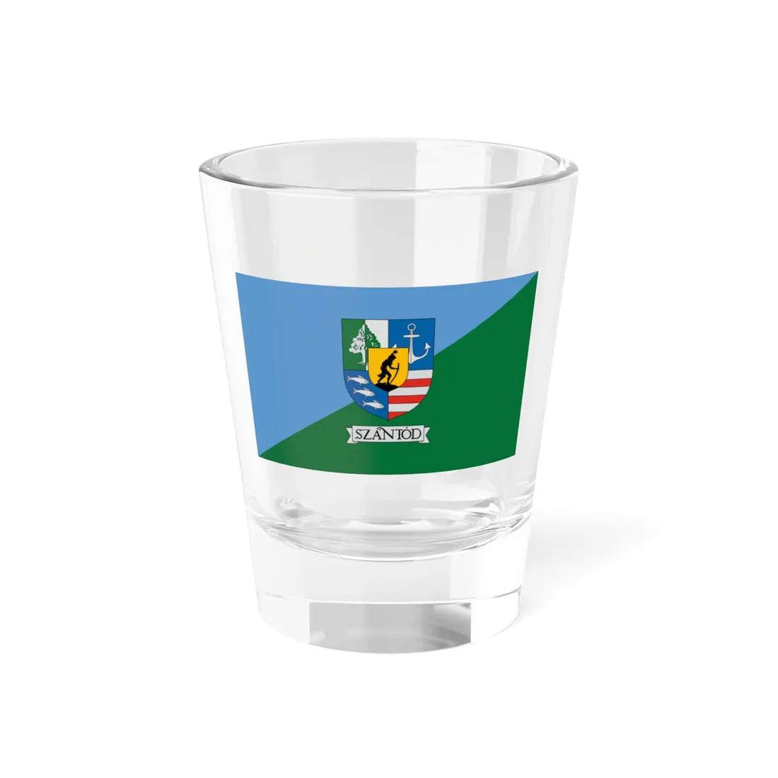 Flag of Szantod (Hungary) Shot Glass 1.5oz 1.5oz - Go Mug Yourself