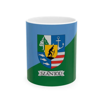 Flag of Szantod (Hungary) White Coffee Mug 11oz - Go Mug Yourself