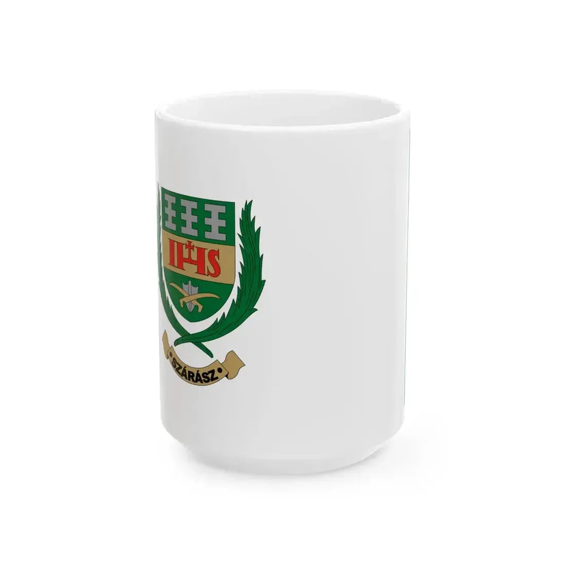 Flag of Szarasz (Hungary) White Coffee Mug 15oz - Go Mug Yourself
