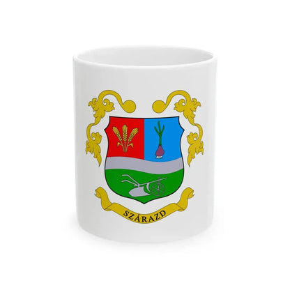 Flag of Szarazd (Hungary) White Coffee Mug 11oz - Go Mug Yourself