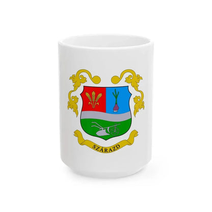 Flag of Szarazd (Hungary) White Coffee Mug 15oz - Go Mug Yourself