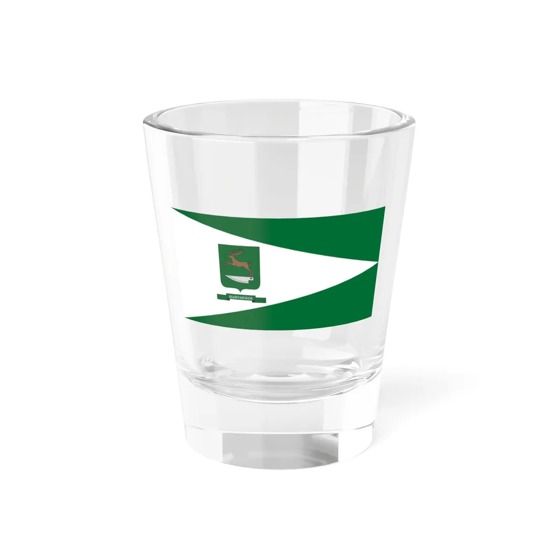 Flag of Szarvasgede (Hungary) Shot Glass 1.5oz 1.5oz - Go Mug Yourself