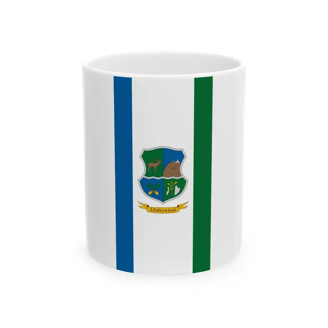 Flag of Szarvasko (Hungary) White Coffee Mug 11oz - Go Mug Yourself
