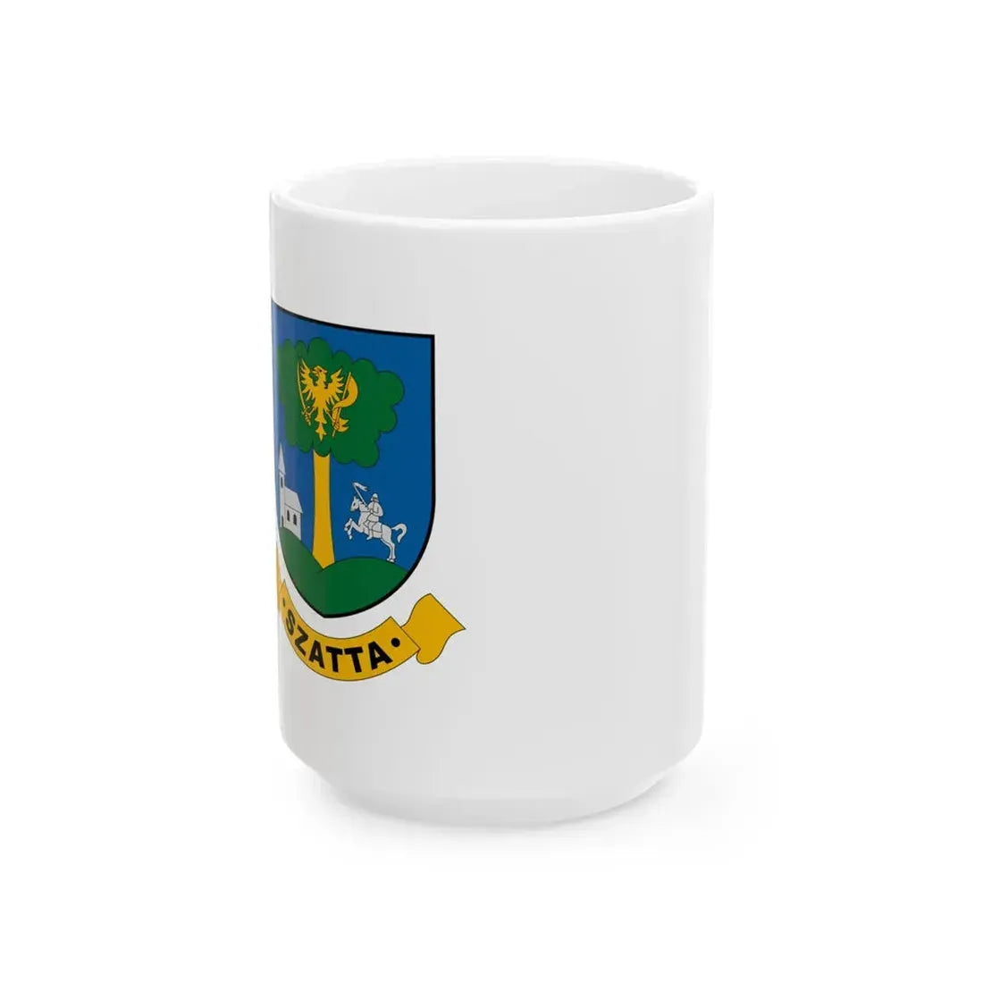 Flag of Szatta (Hungary) White Coffee Mug 15oz - Go Mug Yourself