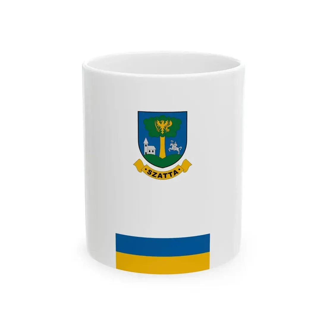Flag of Szatta vertical (Hungary) White Coffee Mug 11oz - Go Mug Yourself