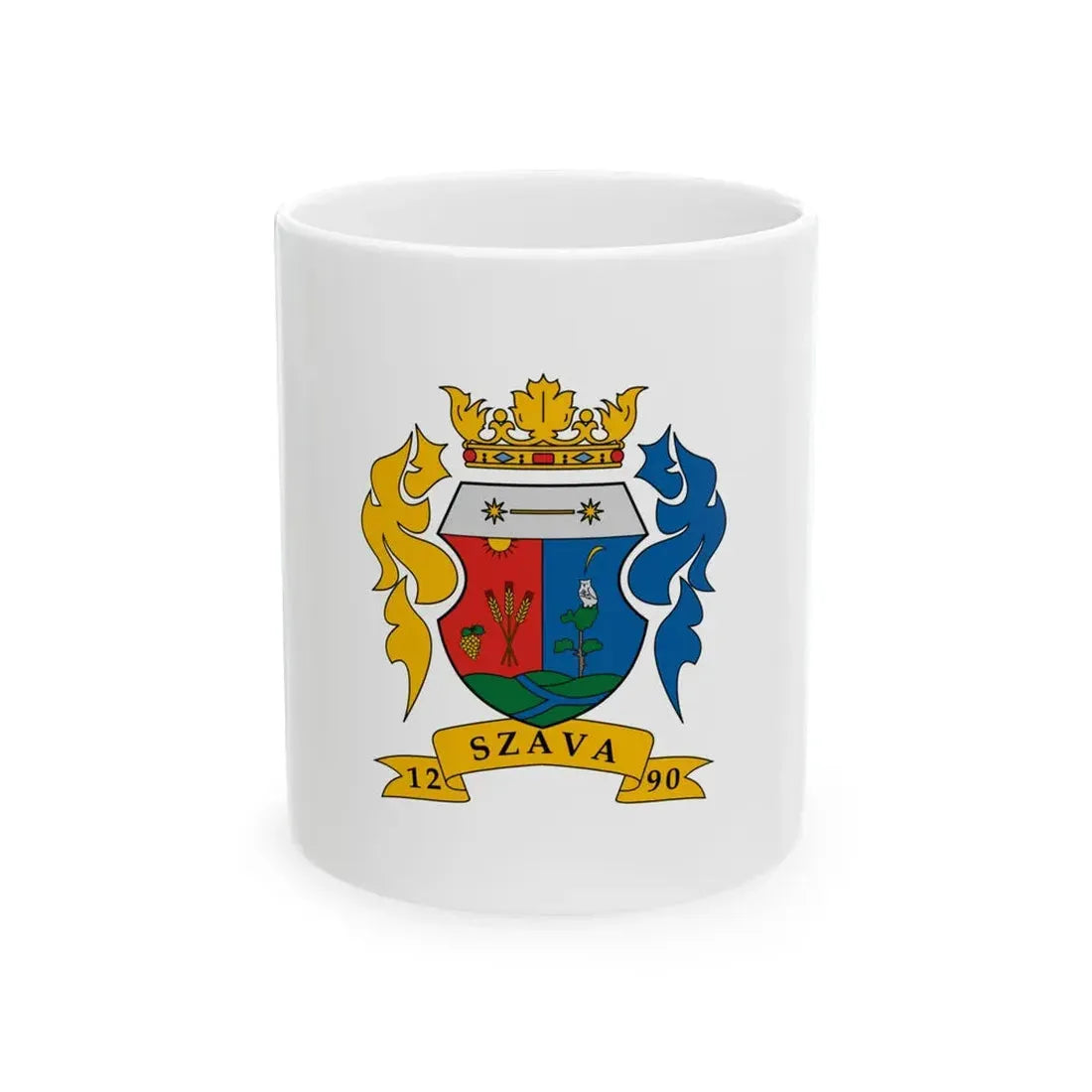 Flag of Szava (Hungary) White Coffee Mug 11oz - Go Mug Yourself