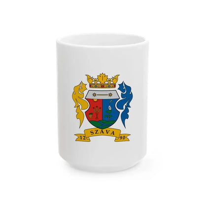 Flag of Szava (Hungary) White Coffee Mug 15oz - Go Mug Yourself