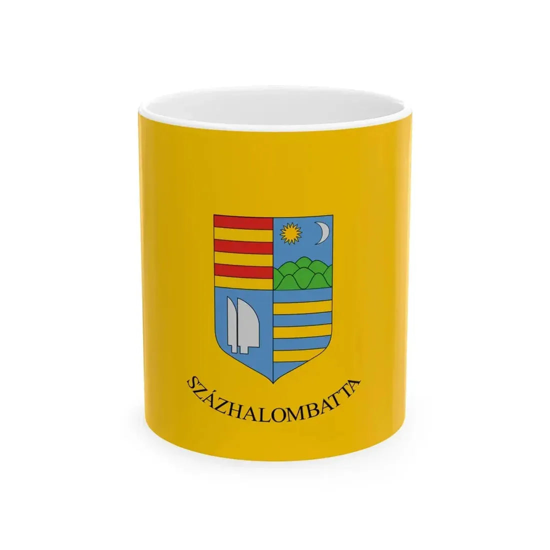 Flag of Szazhalombatta (Hungary) White Coffee Mug 11oz - Go Mug Yourself