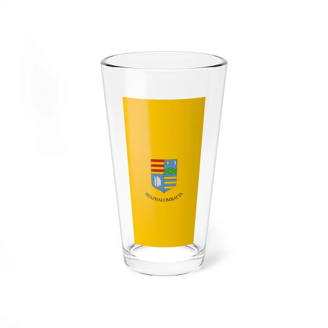 Flag of Szazhalombatta vertical (Hungary) Pint Glass 16oz 16oz - Go Mug Yourself