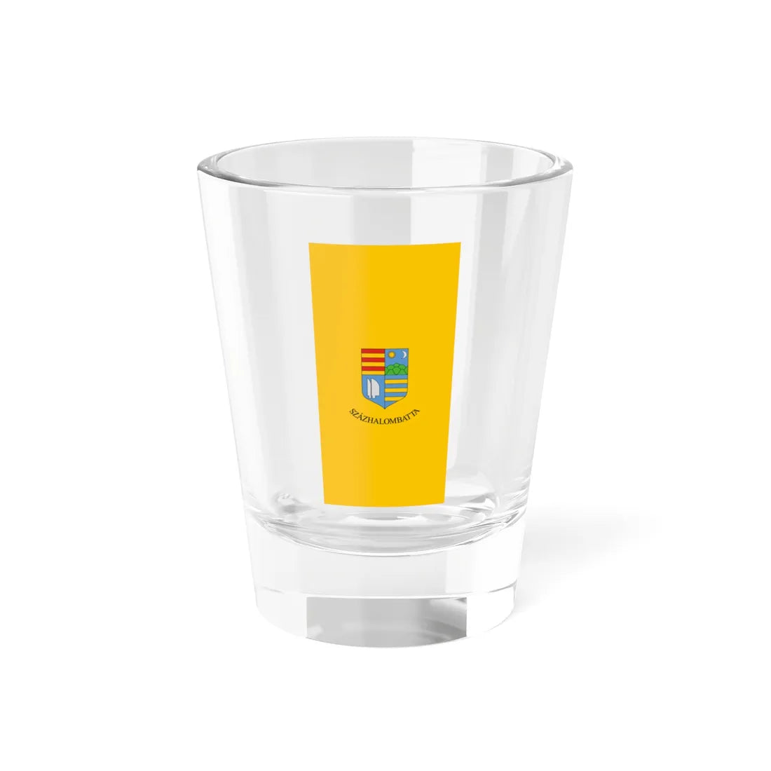 Flag of Szazhalombatta vertical (Hungary) Shot Glass 1.5oz 1.5oz - Go Mug Yourself