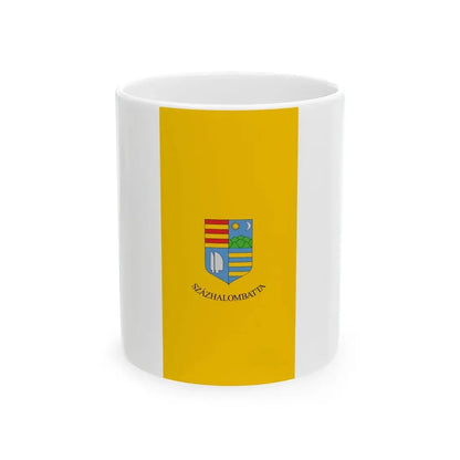 Flag of Szazhalombatta vertical (Hungary) White Coffee Mug 11oz - Go Mug Yourself