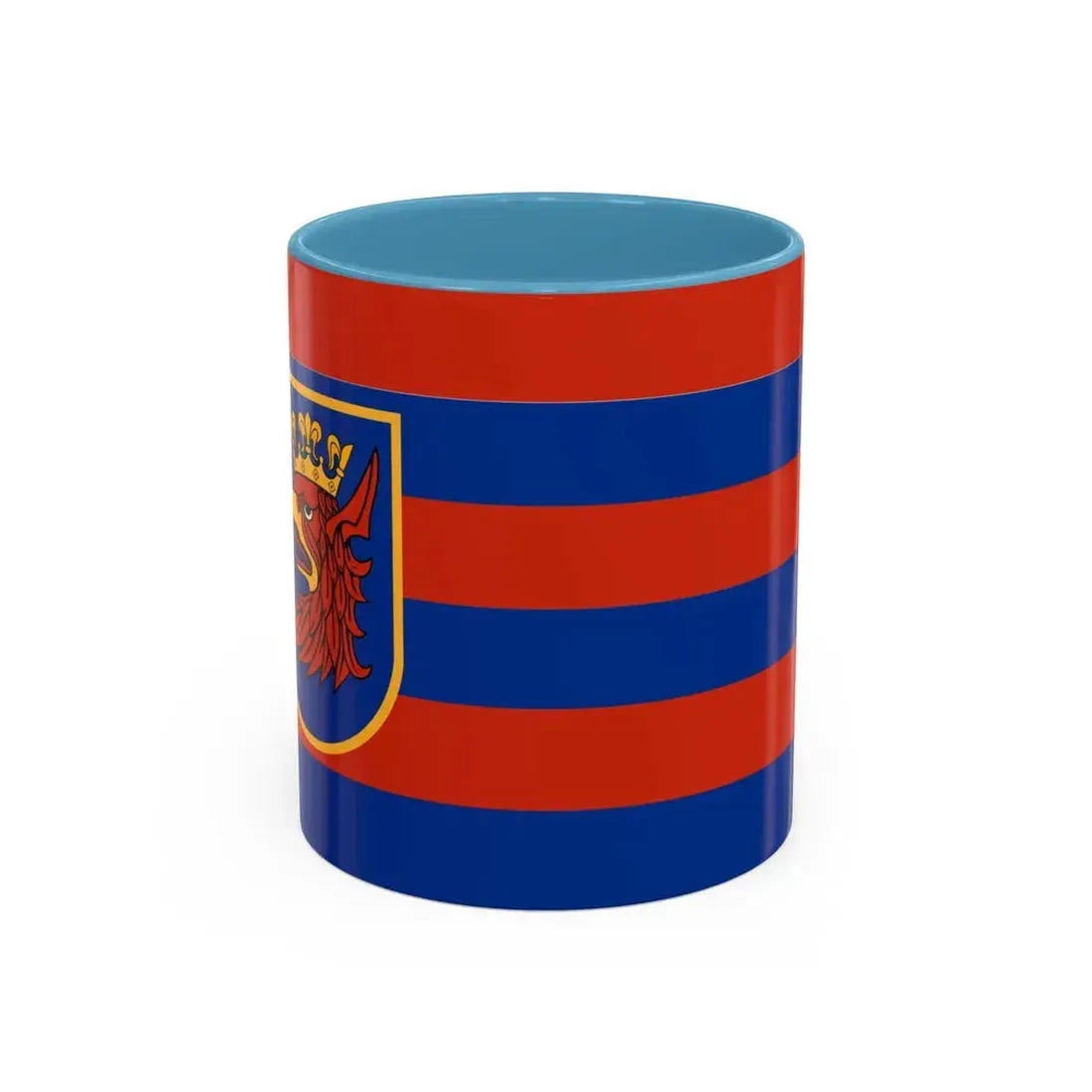 Flag of Szczecin Poland - Accent Coffee Mug 11oz Light Blue - Go Mug Yourself