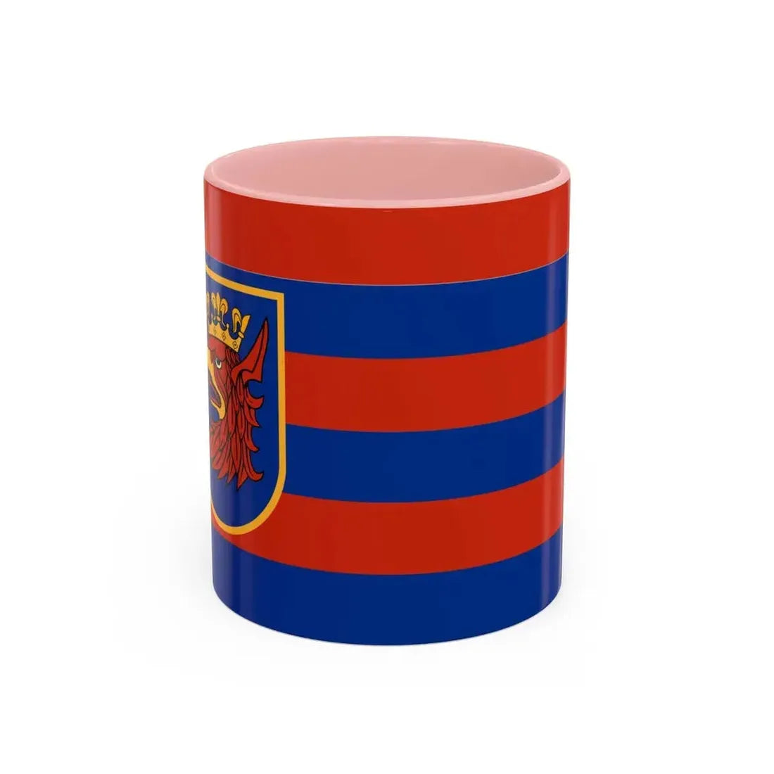 Flag of Szczecin Poland - Accent Coffee Mug 11oz Pink - Go Mug Yourself