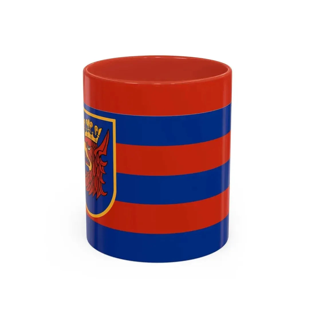 Flag of Szczecin Poland - Accent Coffee Mug 11oz Red - Go Mug Yourself