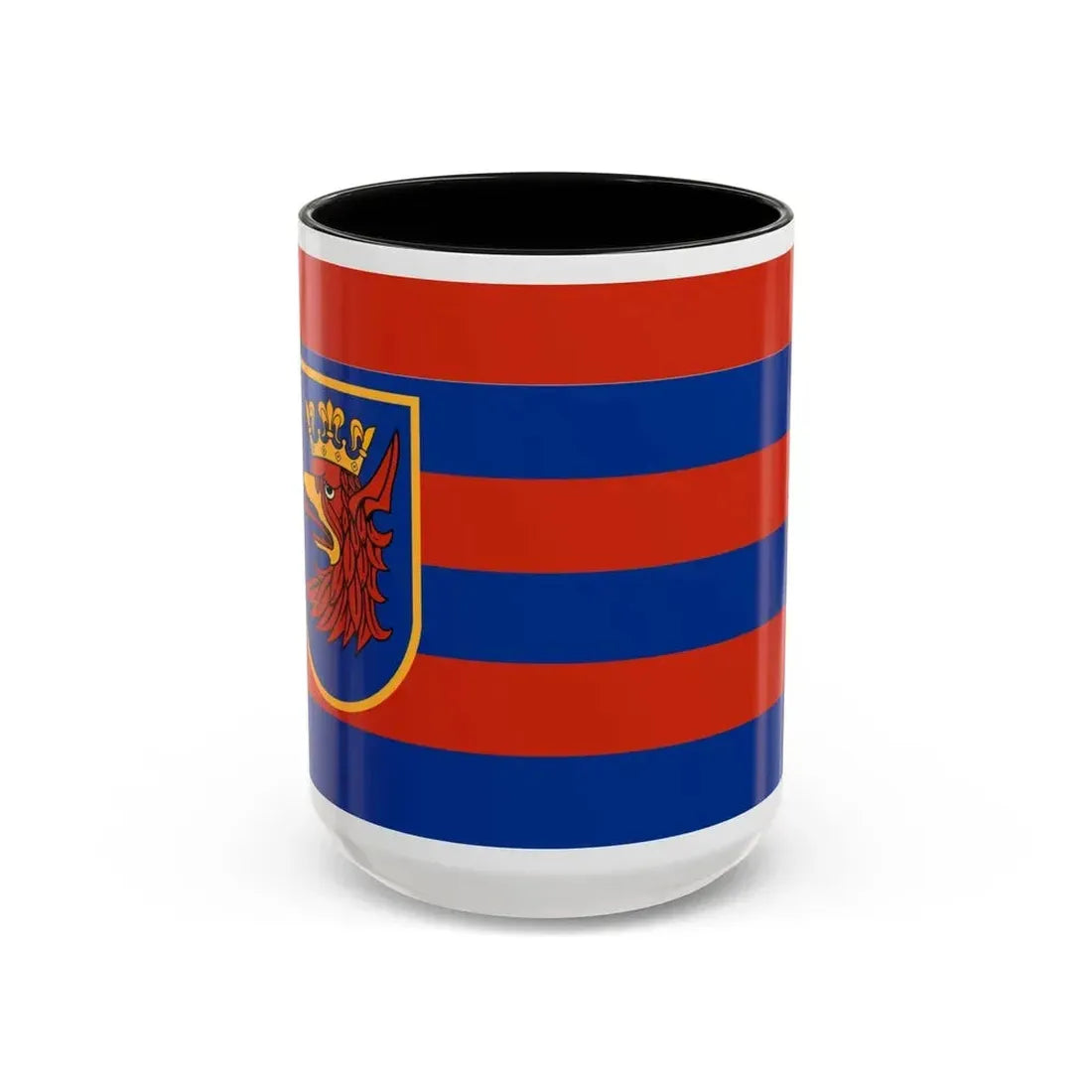 Flag of Szczecin Poland - Accent Coffee Mug 15oz Black - Go Mug Yourself