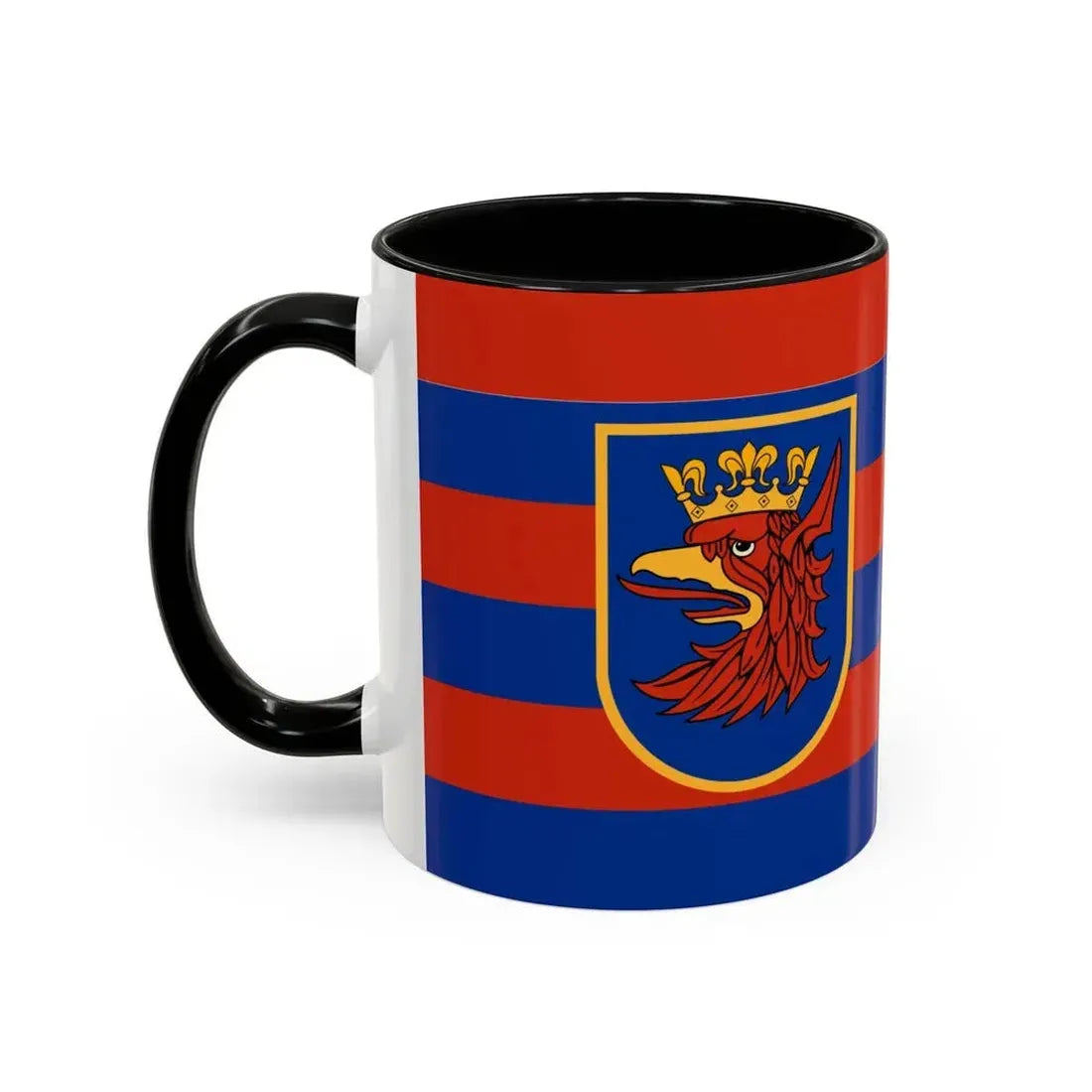 Flag of Szczecin Poland - Accent Coffee Mug - Go Mug Yourself