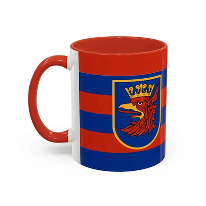 Flag of Szczecin Poland - Accent Coffee Mug - Go Mug Yourself