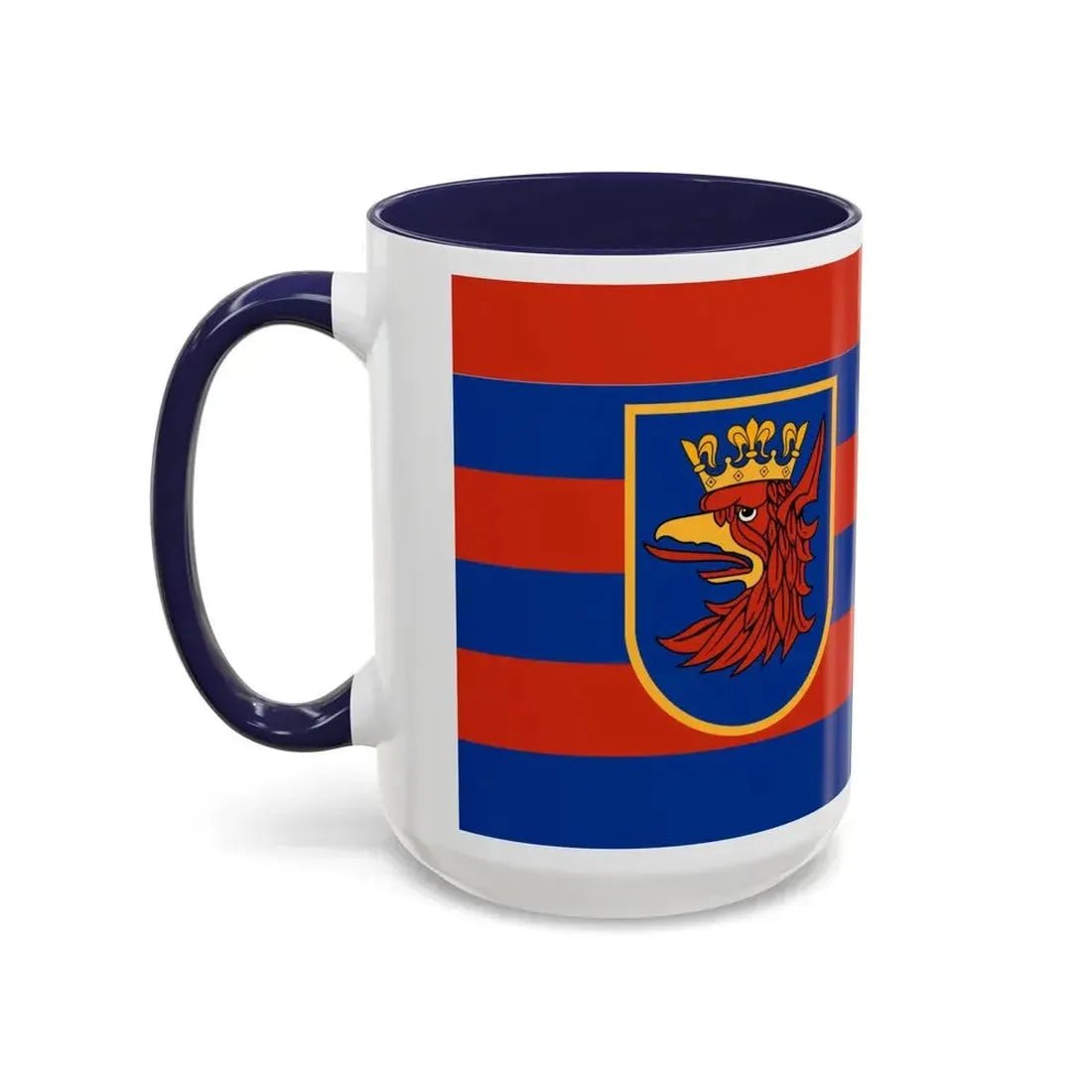 Flag of Szczecin Poland - Accent Coffee Mug - Go Mug Yourself