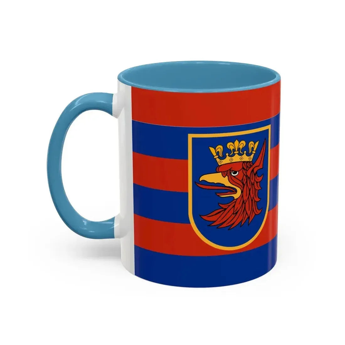 Flag of Szczecin Poland - Accent Coffee Mug - Go Mug Yourself
