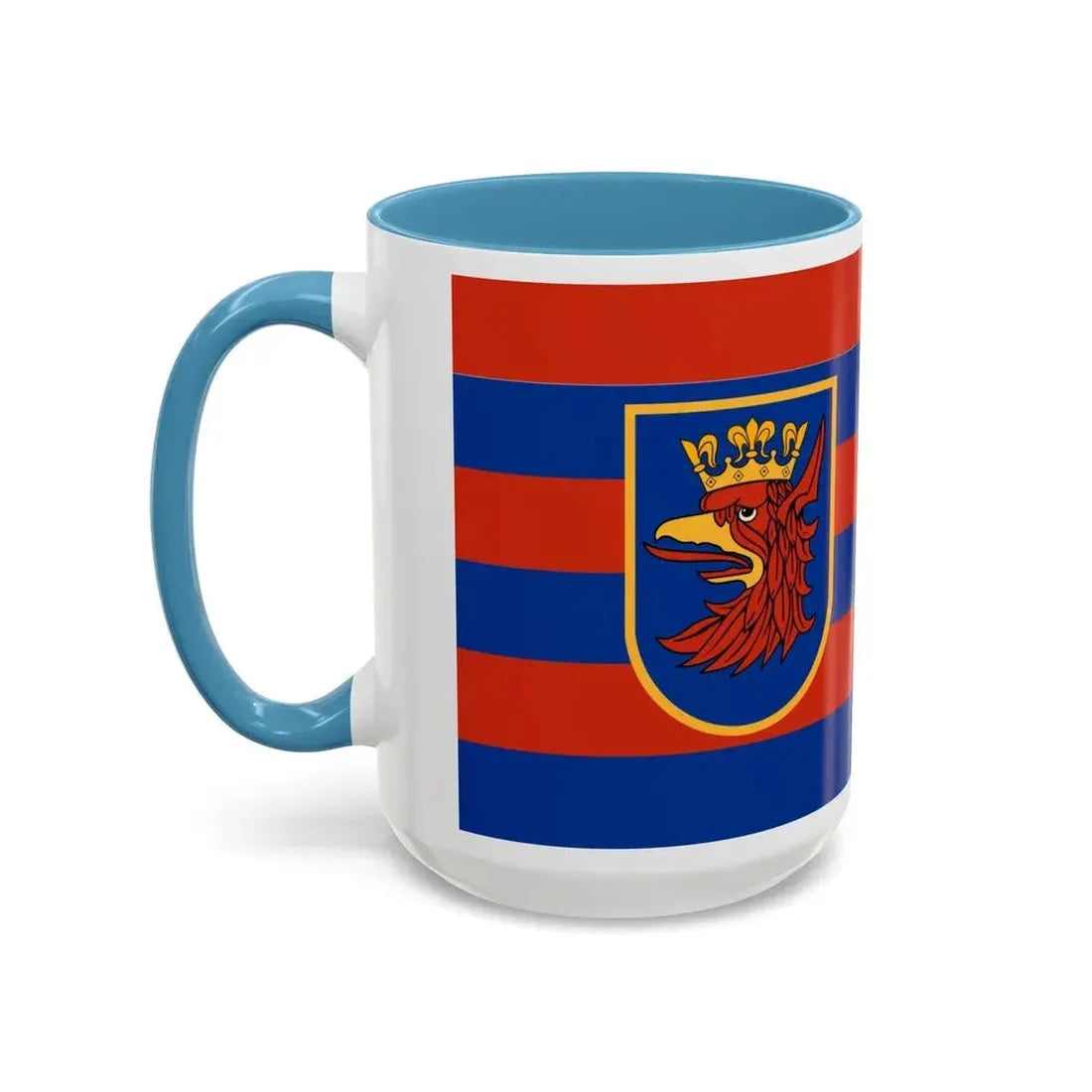 Flag of Szczecin Poland - Accent Coffee Mug - Go Mug Yourself