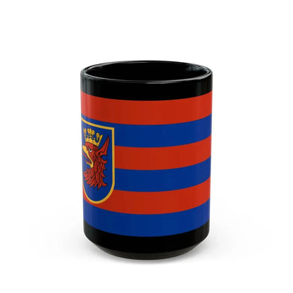Flag of Szczecin Poland - Black Coffee Mug 15oz - Go Mug Yourself