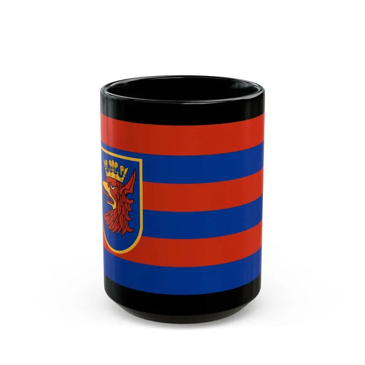 Flag of Szczecin Poland - Black Coffee Mug 15oz - Go Mug Yourself