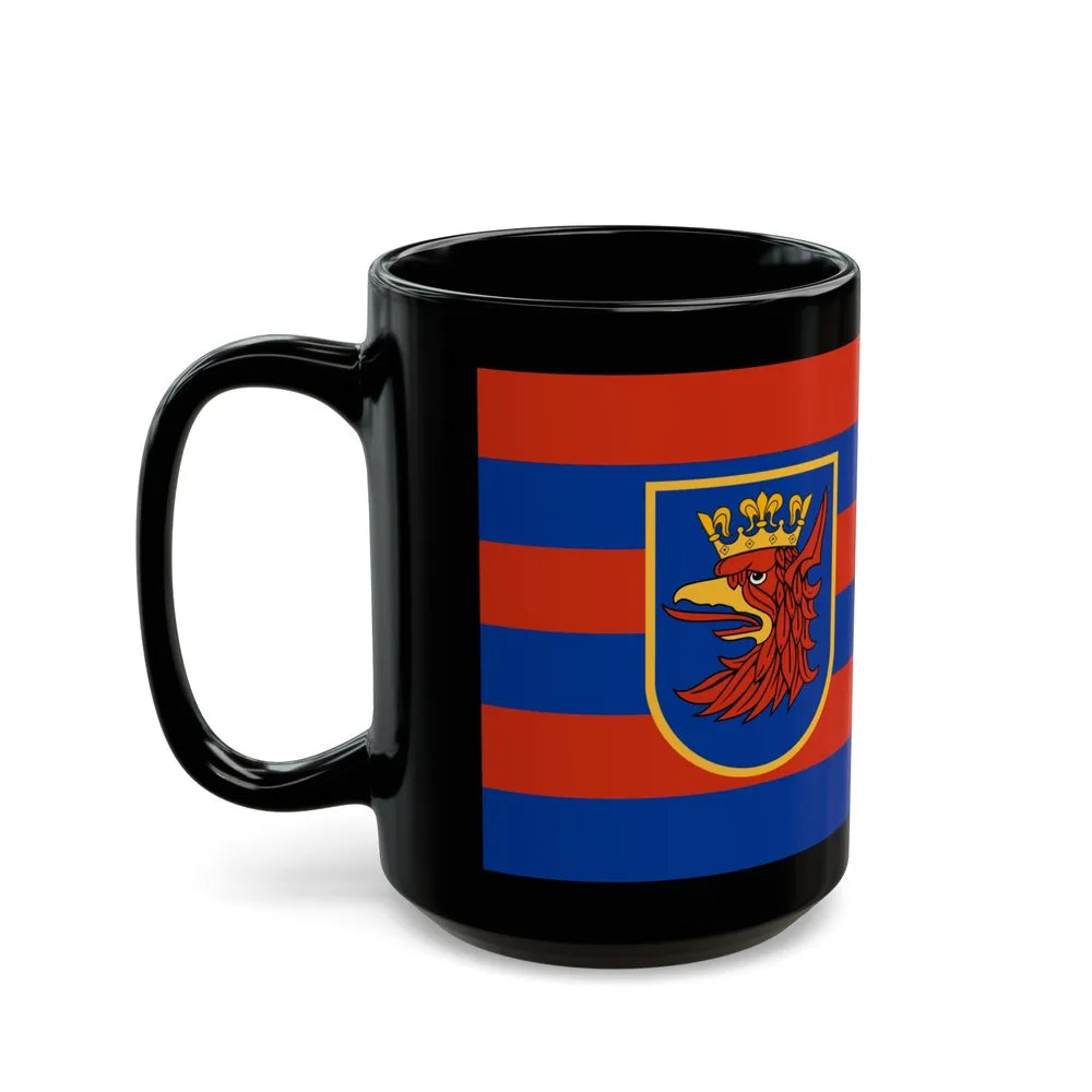 Flag of Szczecin Poland - Black Coffee Mug-Go Mug Yourself