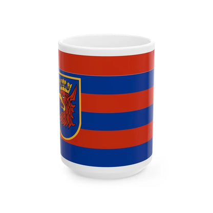 Flag of Szczecin Poland - White Coffee Mug-15oz-Go Mug Yourself