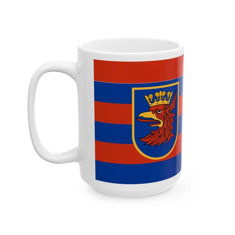 Flag of Szczecin Poland - White Coffee Mug-Go Mug Yourself