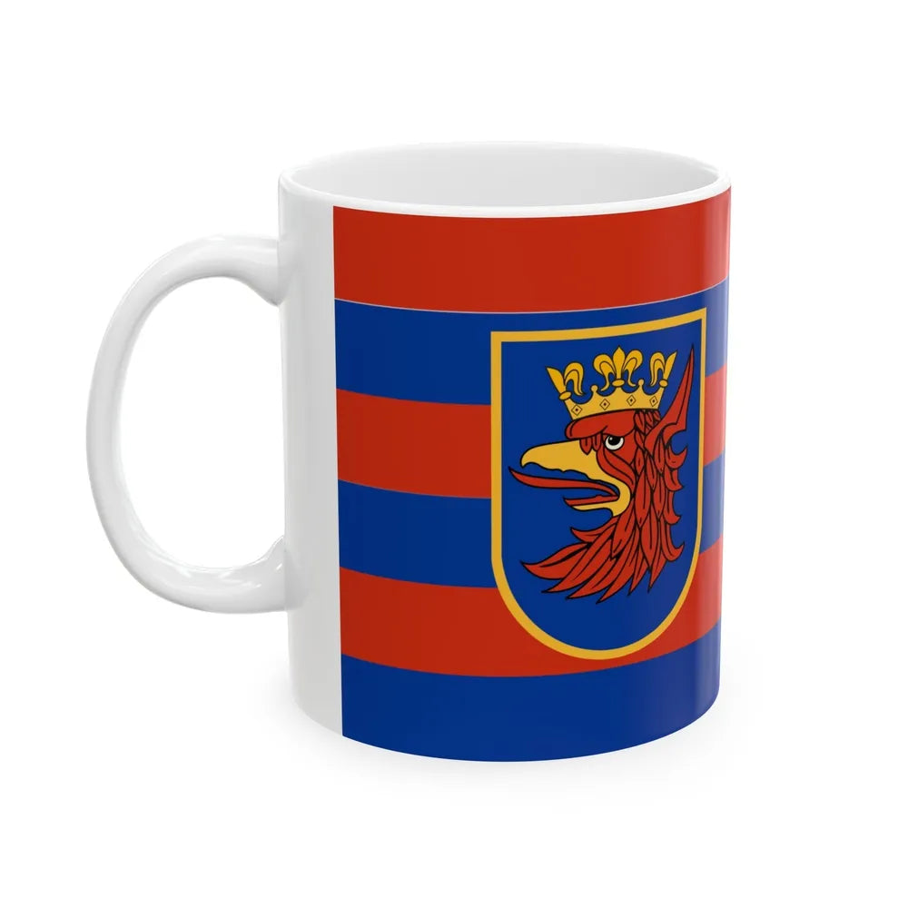 Flag of Szczecin Poland - White Coffee Mug-Go Mug Yourself