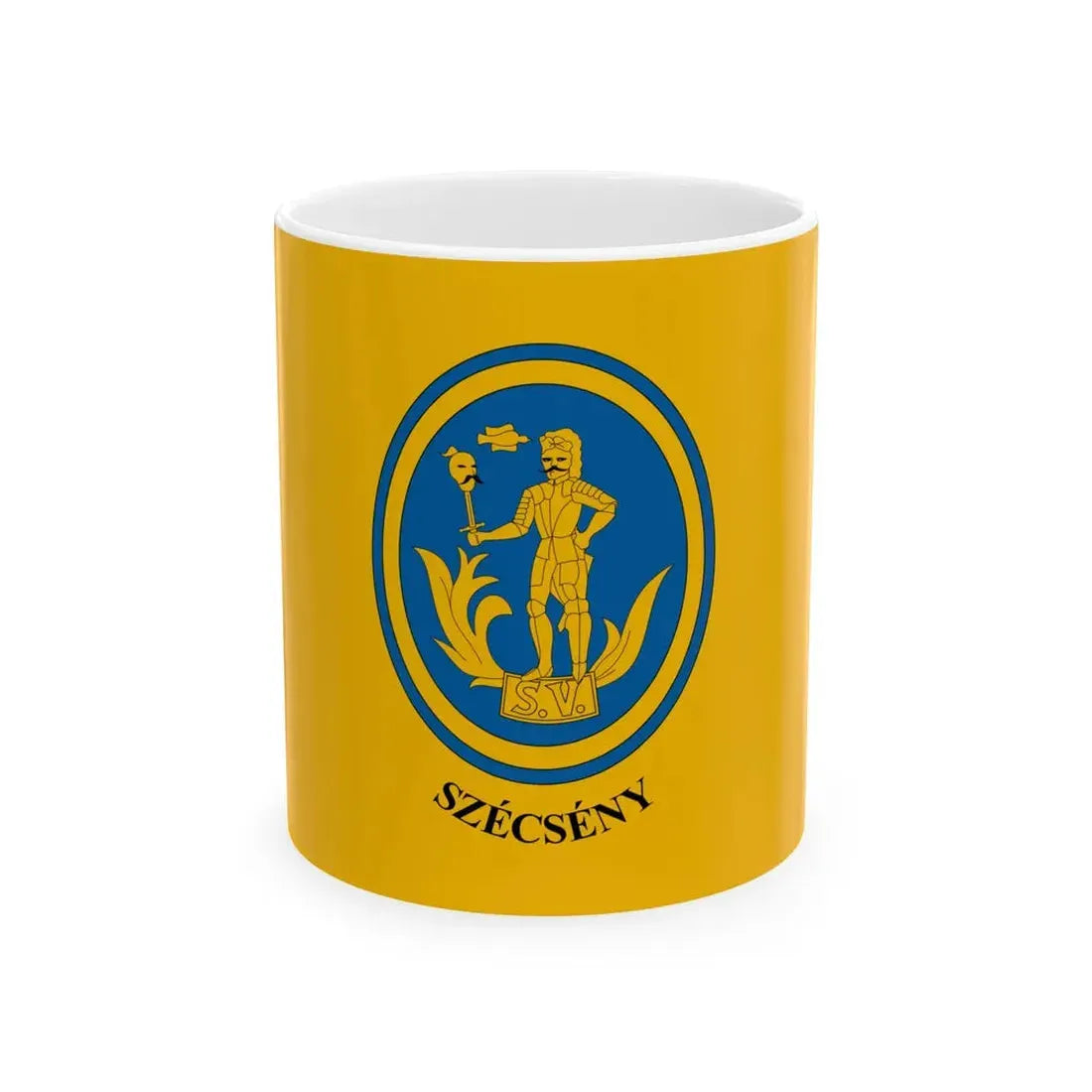 Flag of Szecseny (Hungary) White Coffee Mug 11oz - Go Mug Yourself