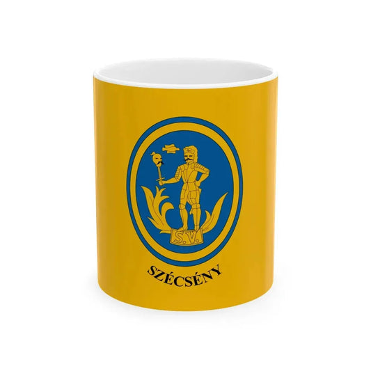 Flag of Szecseny (Hungary) White Coffee Mug 11oz - Go Mug Yourself