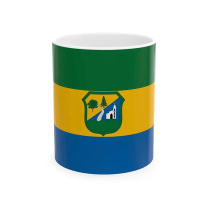Flag of Szecsenyfelfalu (Hungary) White Coffee Mug 11oz - Go Mug Yourself