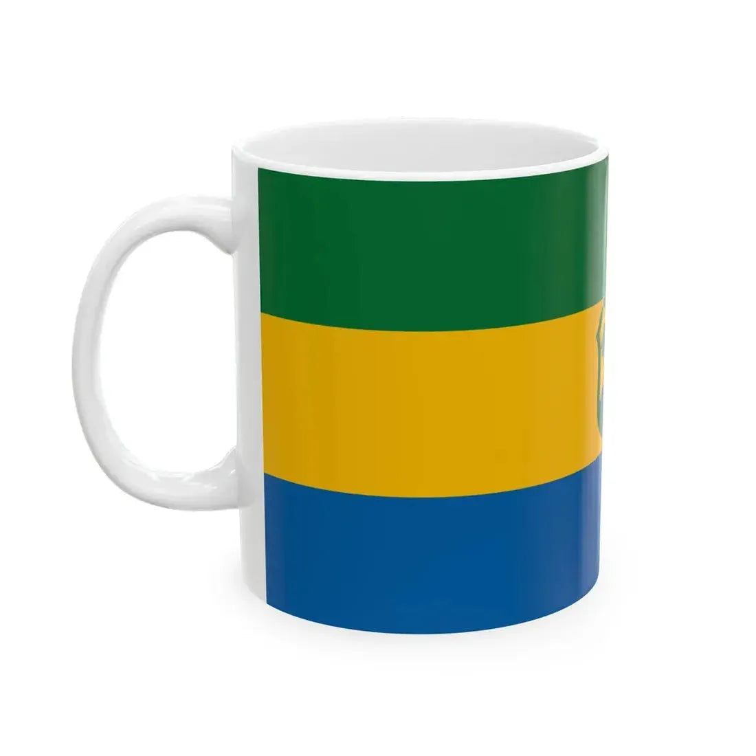 Flag of Szecsenyfelfalu (Hungary) White Coffee Mug - Go Mug Yourself