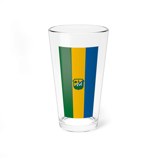 Flag of Szecsenyfelfalu vertical (Hungary) Pint Glass 16oz 16oz - Go Mug Yourself