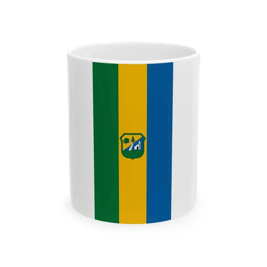 Flag of Szecsenyfelfalu vertical (Hungary) White Coffee Mug 11oz - Go Mug Yourself