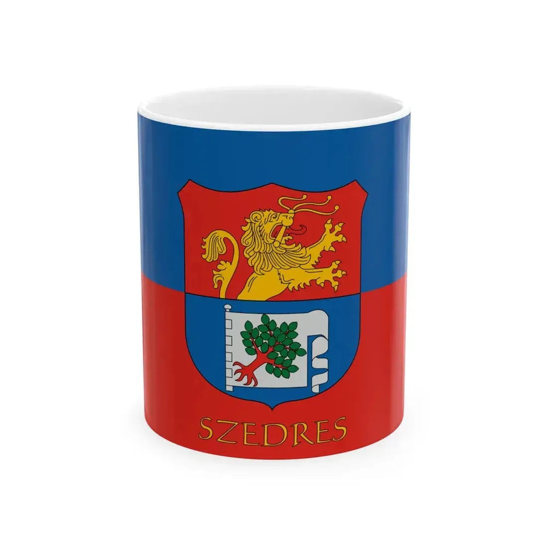 Flag of Szedres (Hungary) White Coffee Mug 11oz - Go Mug Yourself