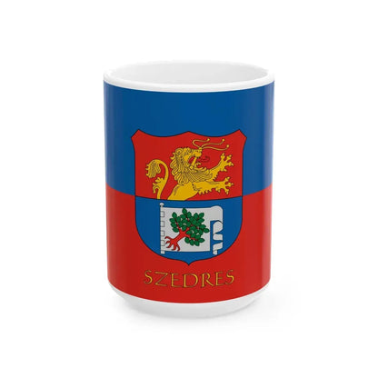 Flag of Szedres (Hungary) White Coffee Mug 15oz - Go Mug Yourself