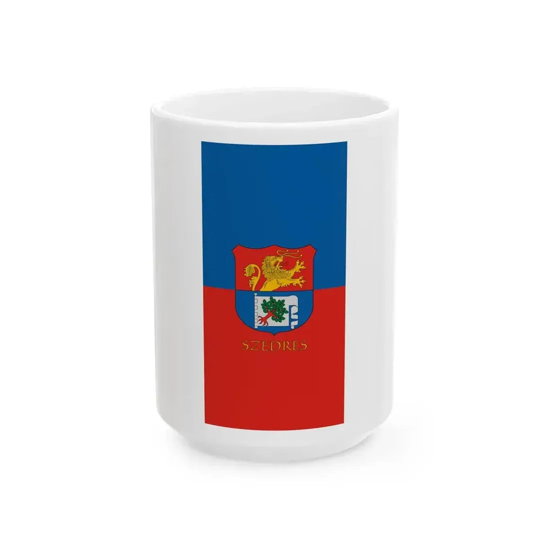 Flag of Szedres vertical (Hungary) White Coffee Mug 15oz - Go Mug Yourself