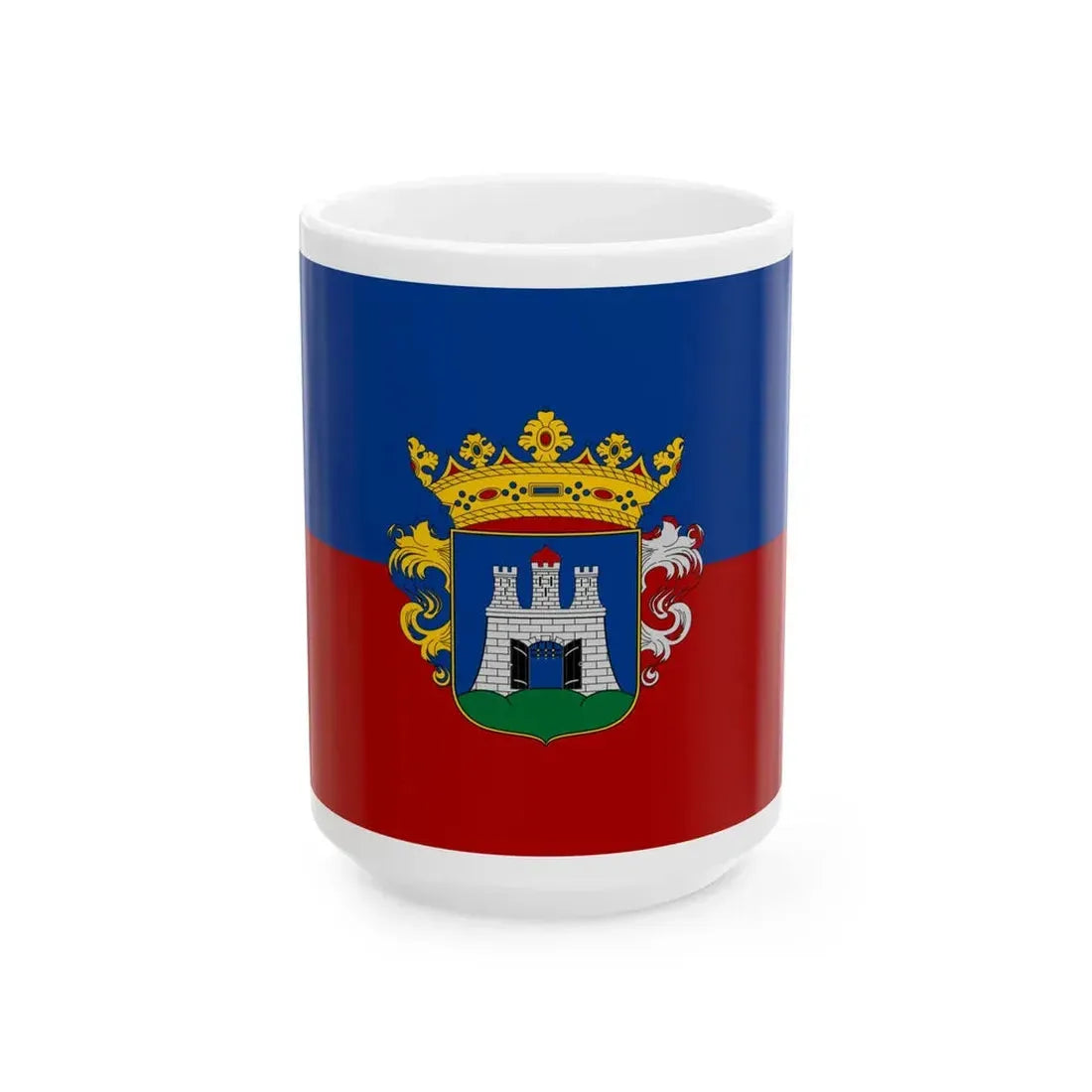 Flag of Szekesfehervar (Hungary) White Coffee Mug 15oz - Go Mug Yourself
