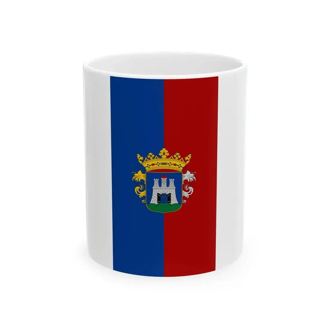 Flag of Szekesfehervar vertical (Hungary) White Coffee Mug 11oz - Go Mug Yourself