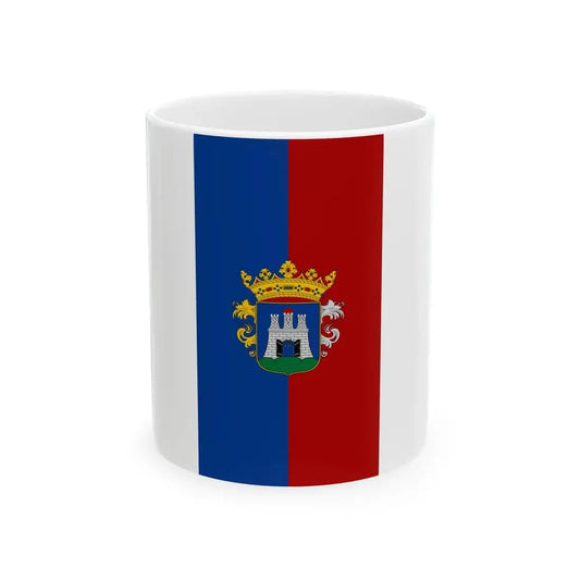 Flag of Szekesfehervar vertical (Hungary) White Coffee Mug 11oz - Go Mug Yourself