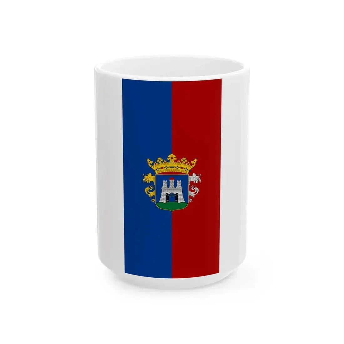 Flag of Szekesfehervar vertical (Hungary) White Coffee Mug 15oz - Go Mug Yourself
