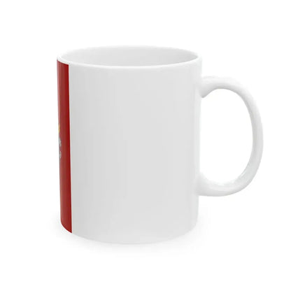 Flag of Szekesfehervar vertical (Hungary) White Coffee Mug - Go Mug Yourself