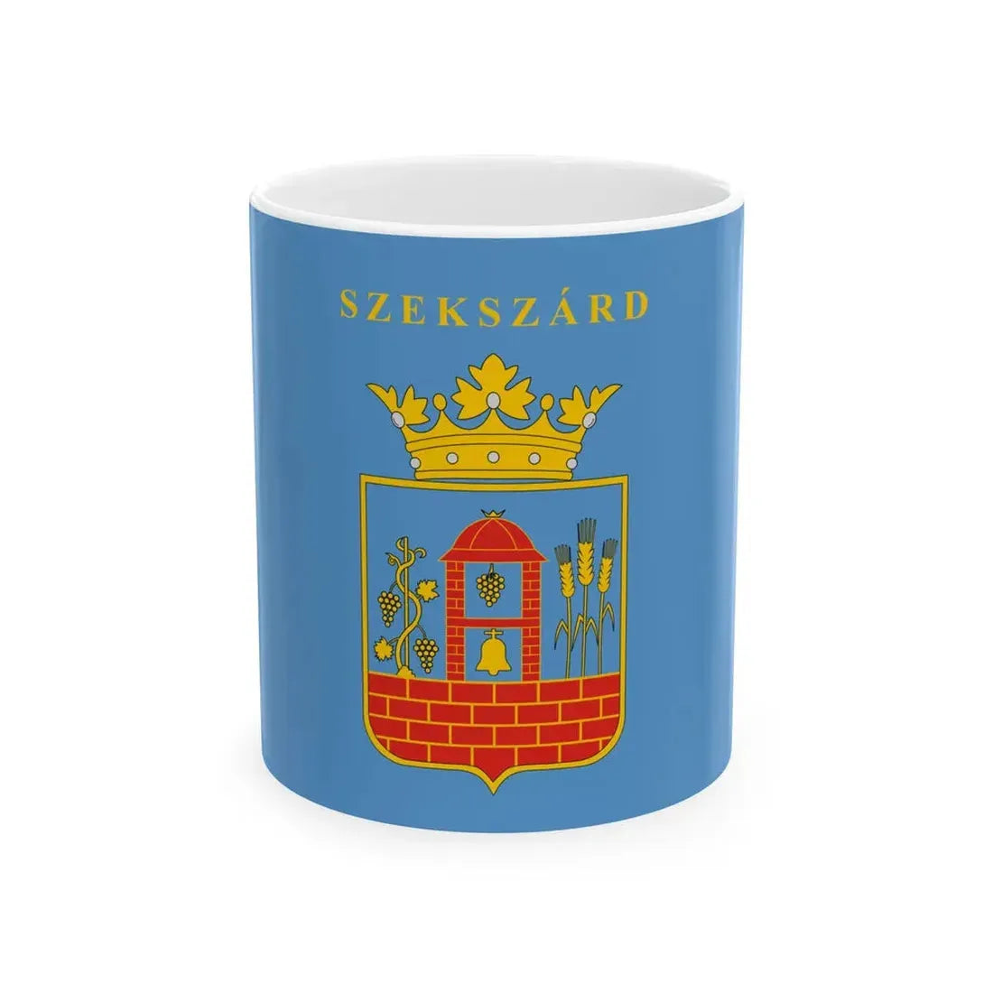 Flag of Szekszard (Hungary) White Coffee Mug 11oz - Go Mug Yourself